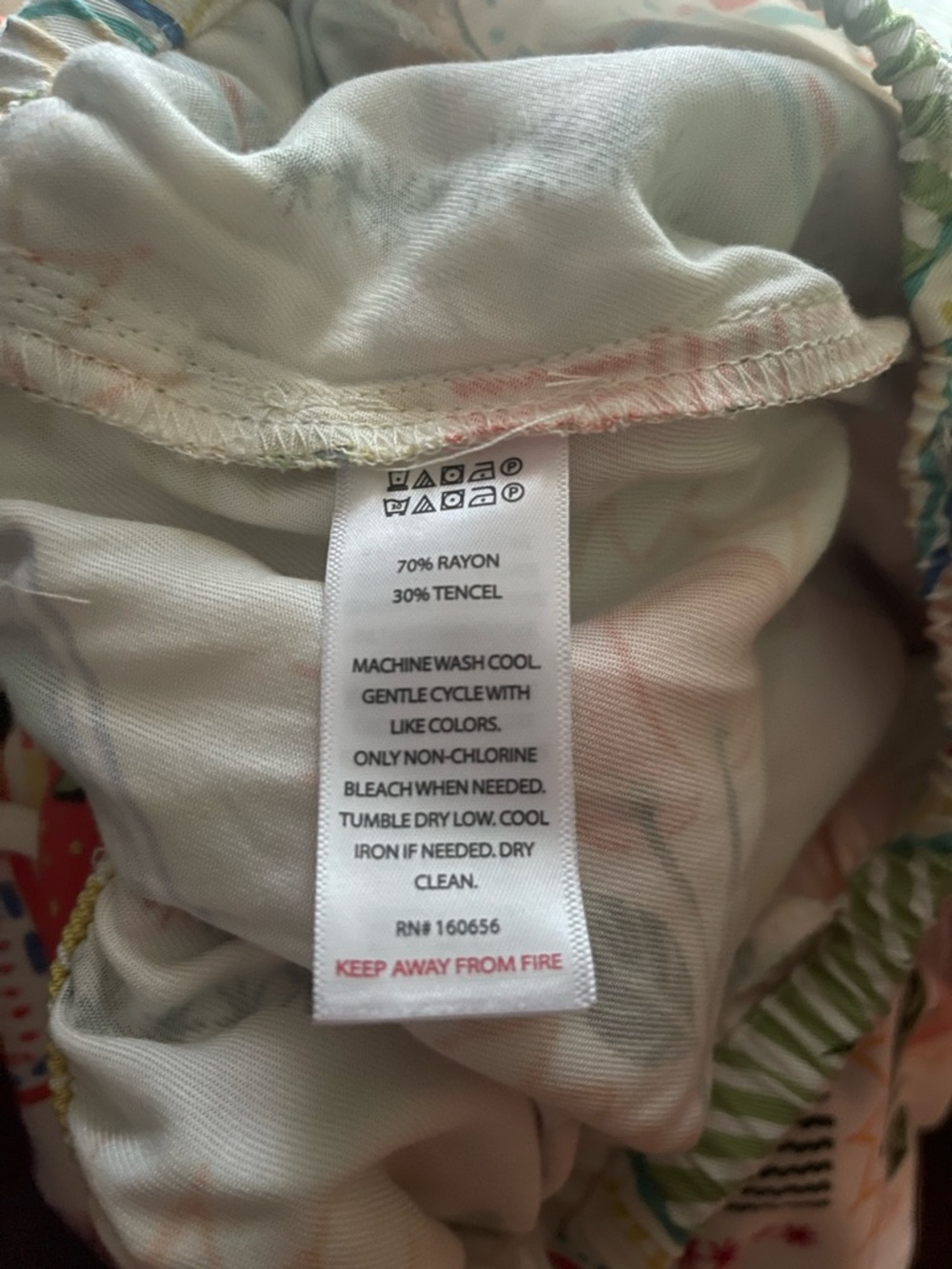 Sincerly Jules Cream Fruit-Print Wide Leg Pull-On Pants - Picture 6 of 6